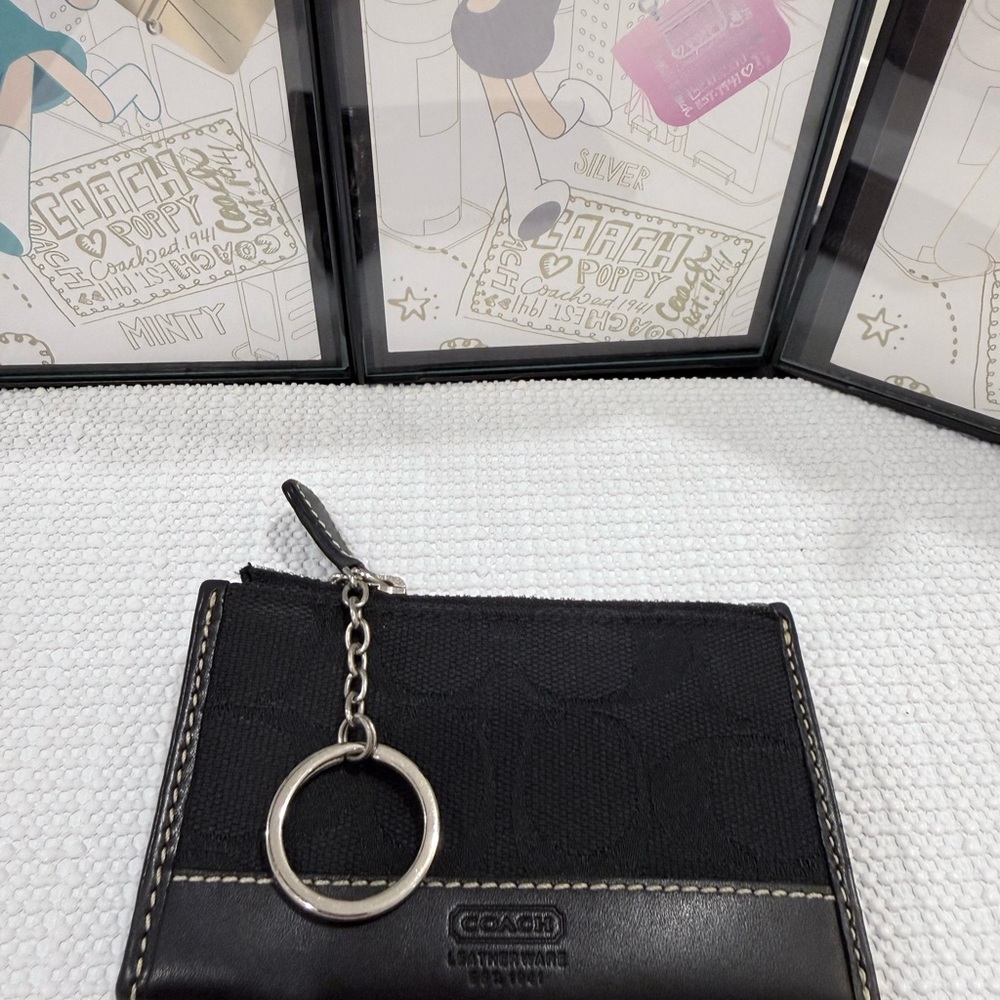 Coach Black Key Holder Wallet
